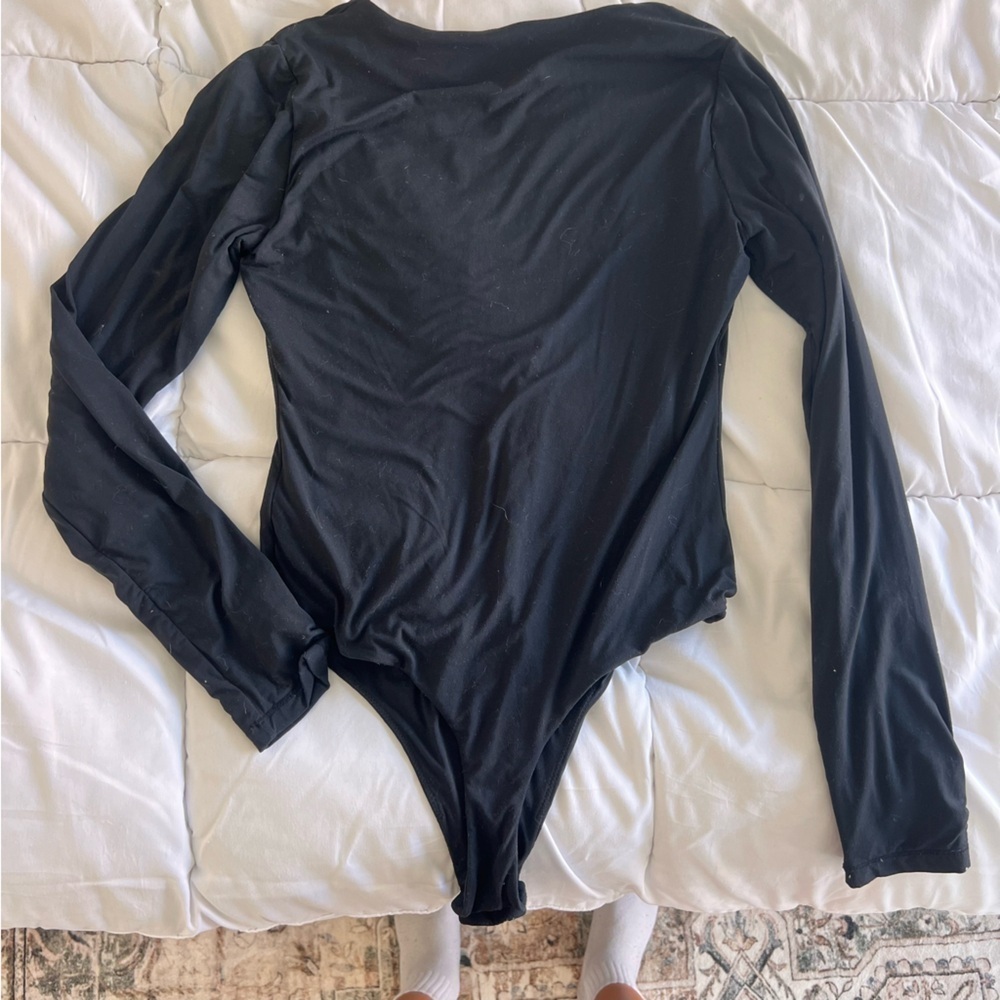 Black Long Sleeve Bodysuit - Picture 3 of 4